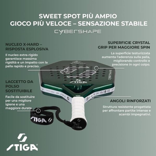img_1981 STIGA Cybershape 18K Hard - Racchetta Padel Diamante (Adam Axelsson Edition | Potenza e Rigidità)
