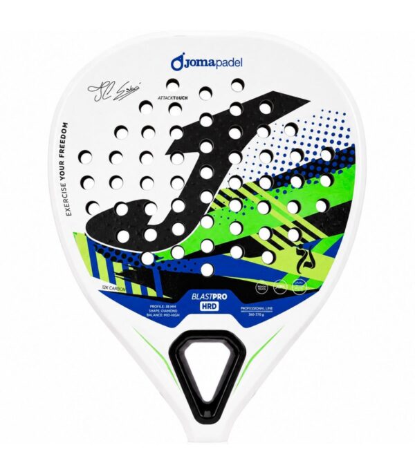 pala-padel-joma-blast-pro-hrd-juanlu-esbri-blanco-royal-2.jpg Joma Blast Pro HRD 2026 Juanlu Esbri – Racchetta Padel Ibrida (Equilibrio tra Potenza e Controllo)