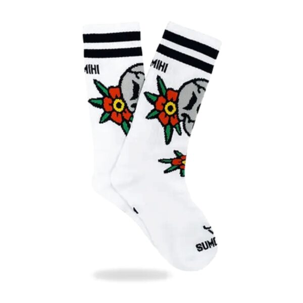 Skull Flowers Socks - Sumomihi